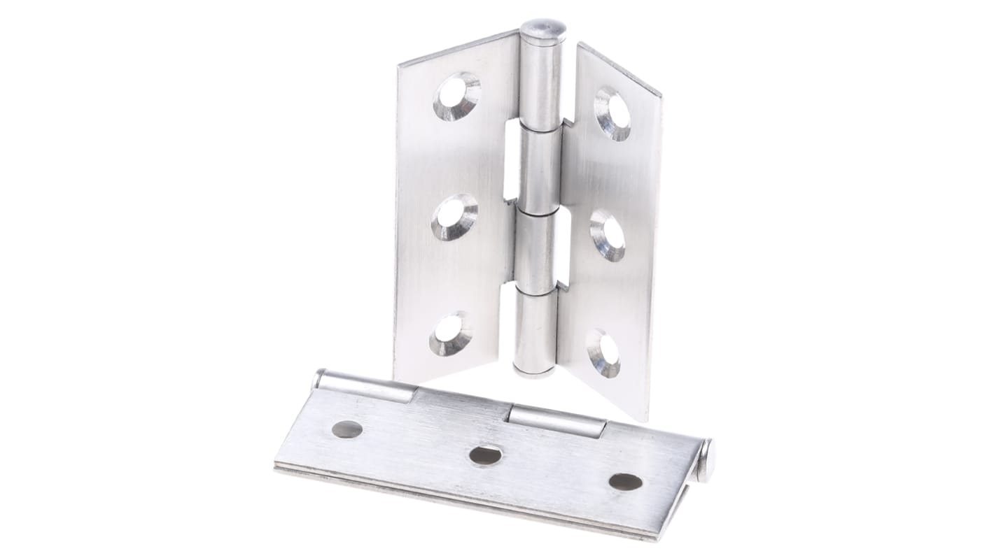 ROCA Stainless Steel Butt Hinge, Screw Fixing, 50mm x 40mm x 1.2mm