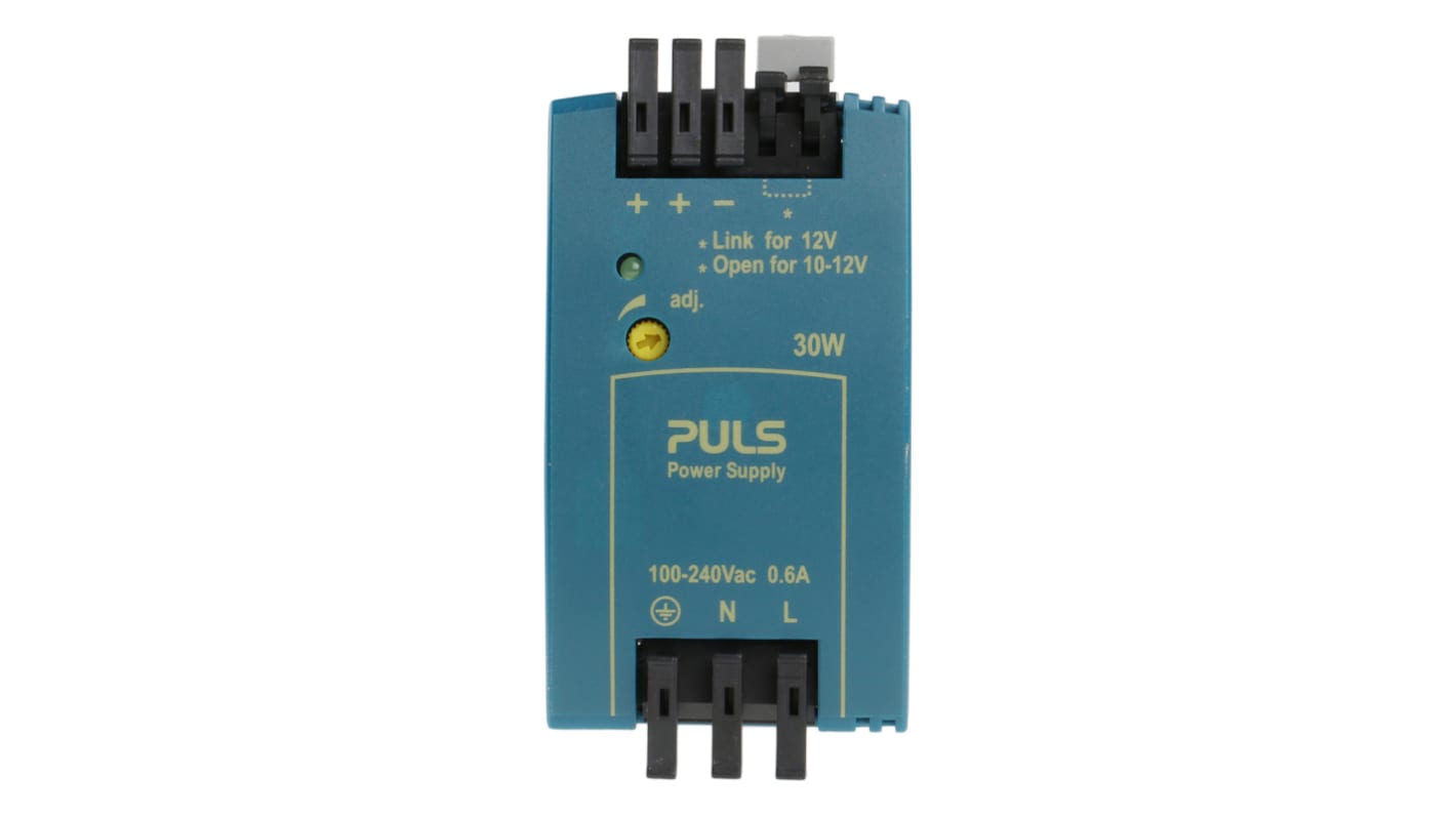 PULS MiniLine MLY Switched Mode DIN Rail Power Supply, 100 → 240V ac ac Input, 12V dc dc Output, 3A Output, 30W