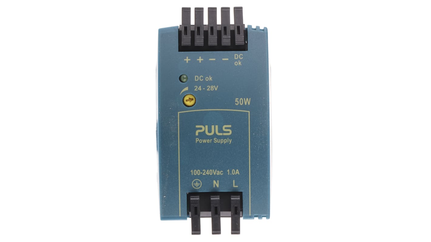 PULS MiniLine MLY Switched Mode DIN Rail Power Supply, 100 → 240V ac ac Input, 24V dc dc Output, 2.1A Output, 50W