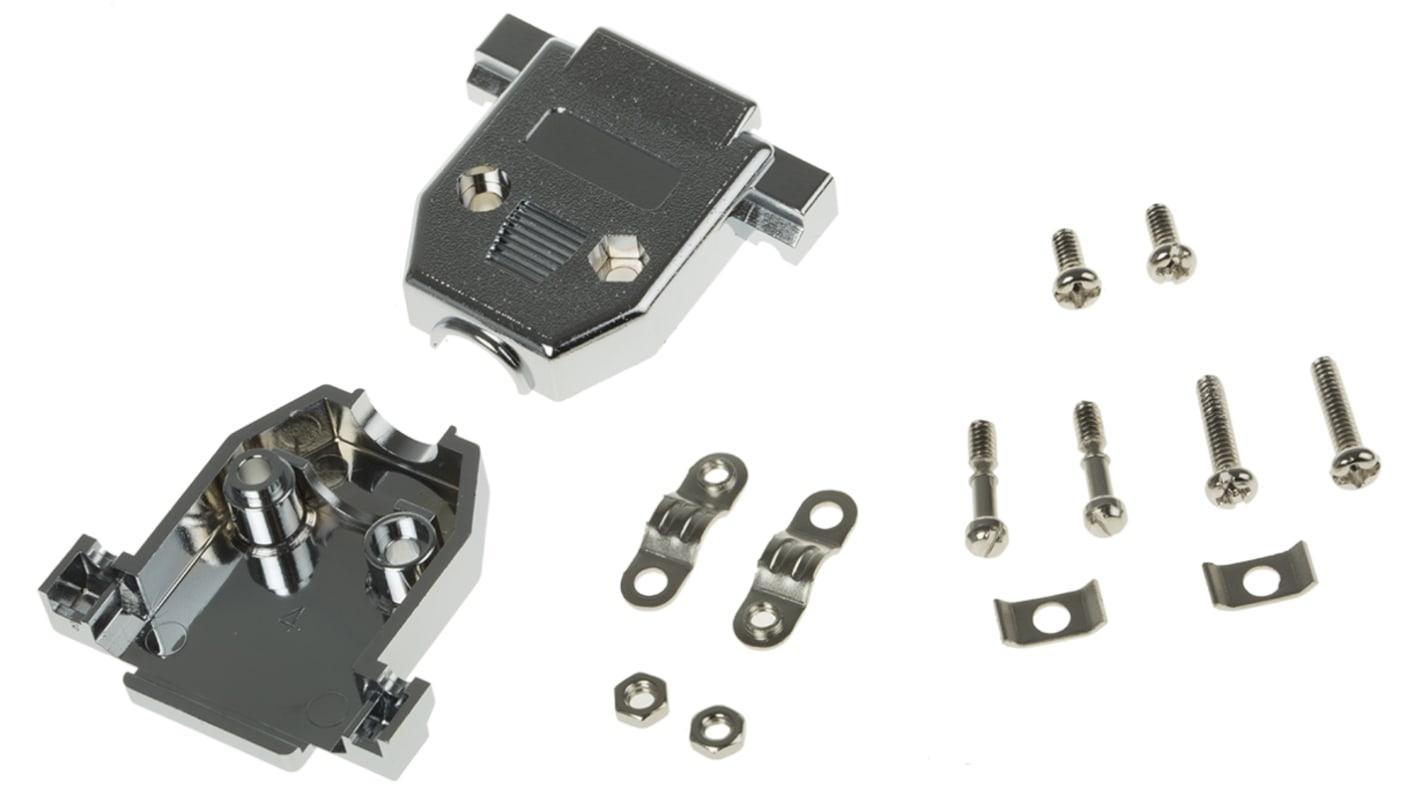 MH Connectors D-Sub バックシェエル MHCCOV-MP シリーズ 15 極 A, シルバー, MHCCOV-15SC-MP