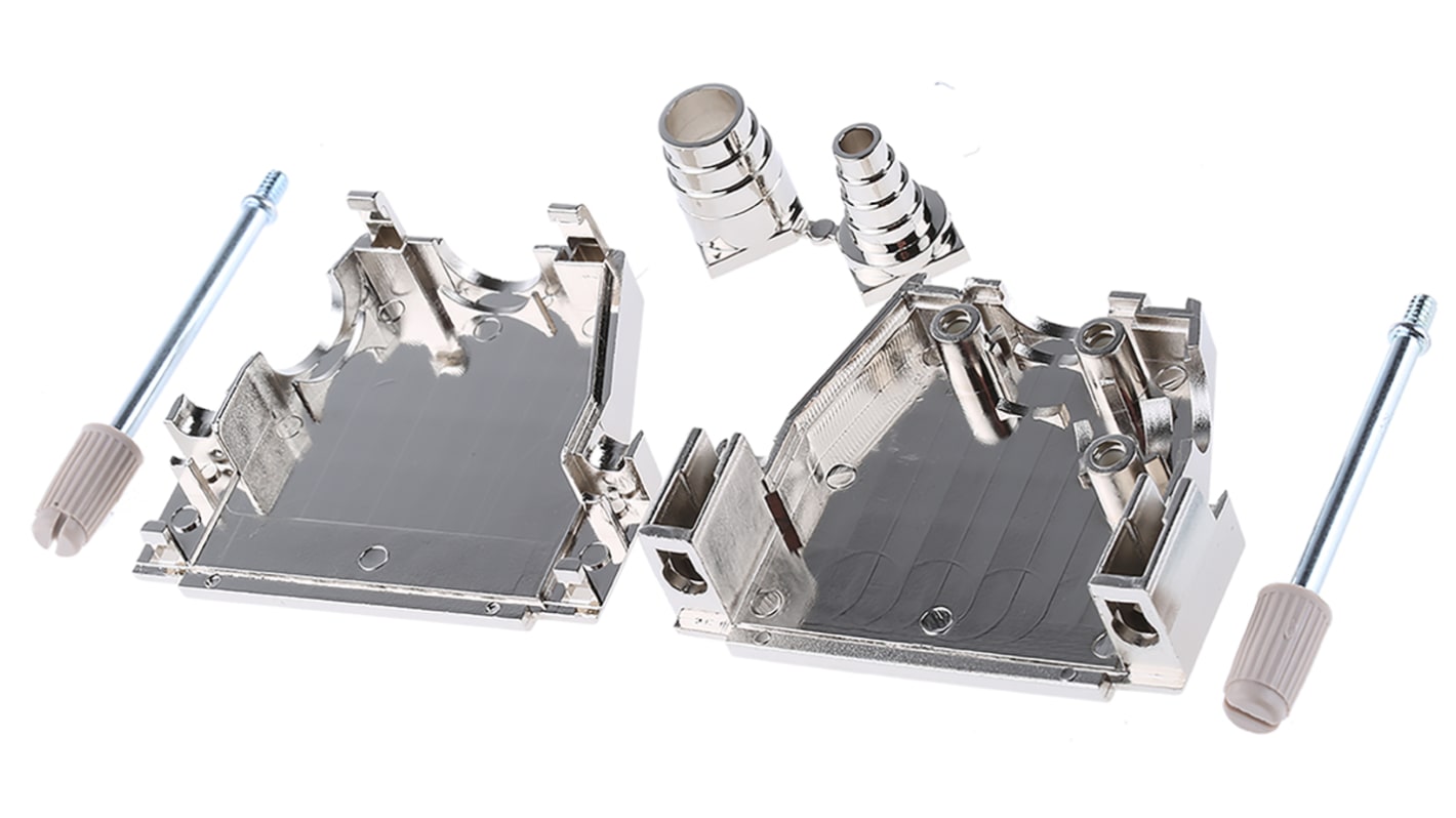 MH Connectors MHDSSK-T/M Sub-D Gehäuse gewinkelt / gerade, 25-polig, Silber, Größe B, aus ABS