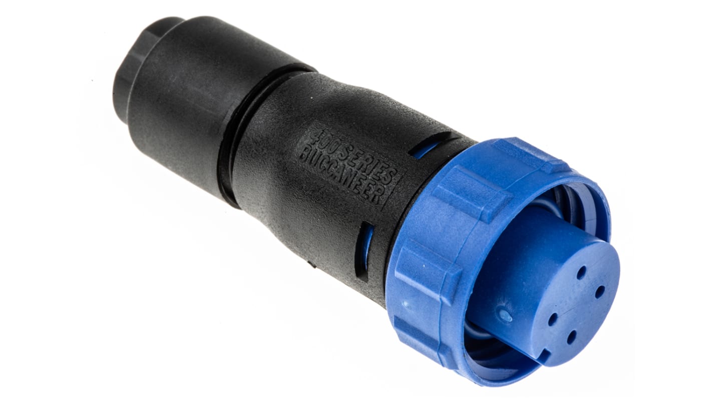 Bulgin Circular Connector, 4 Contacts, Cable Mount, Miniature Connector, Socket, IP68, Buccaneer 400 Series