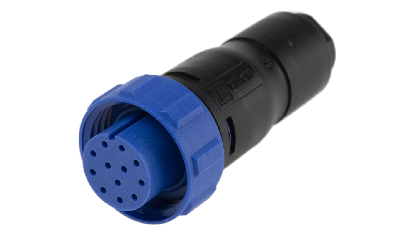 Bulgin Circular Connector, 12 Contacts, Cable Mount, Miniature Connector, Socket, Female, IP68, Buccaneer 400 Series