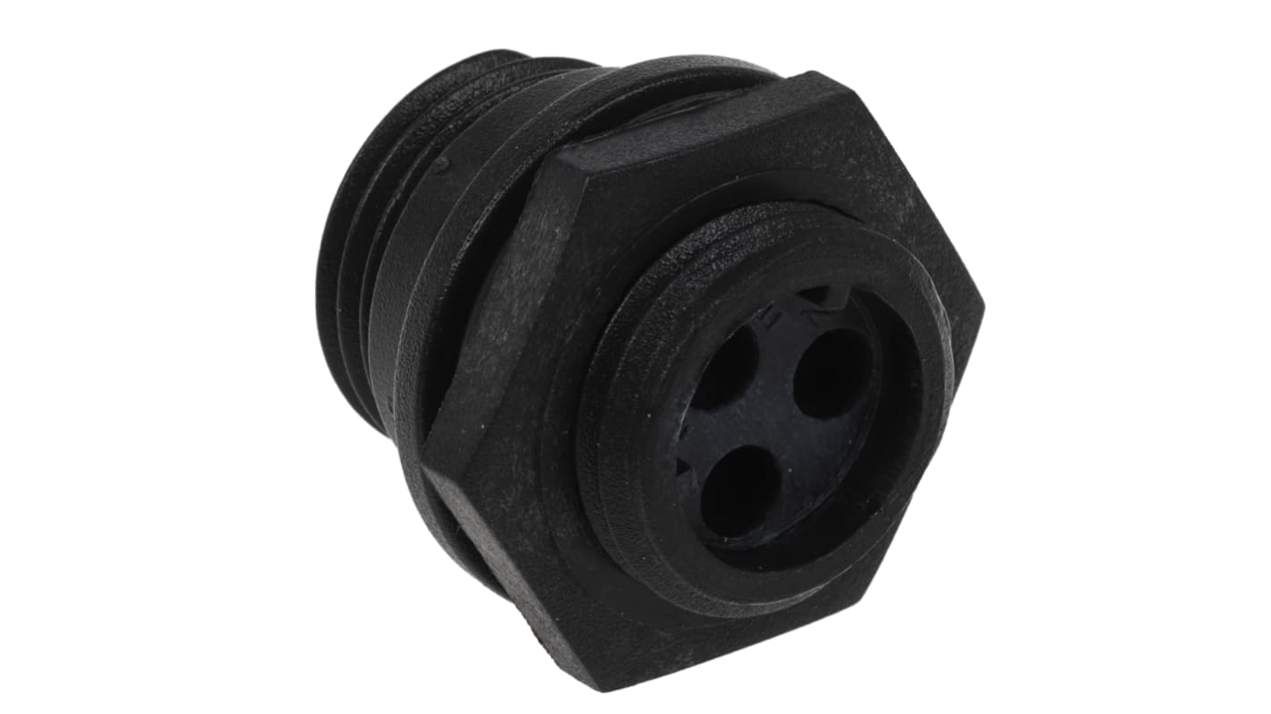 Bulgin Circular Connector, 3 Contacts, Front Mount, Miniature Connector, Plug, Male, IP68, Buccaneer 400 Series