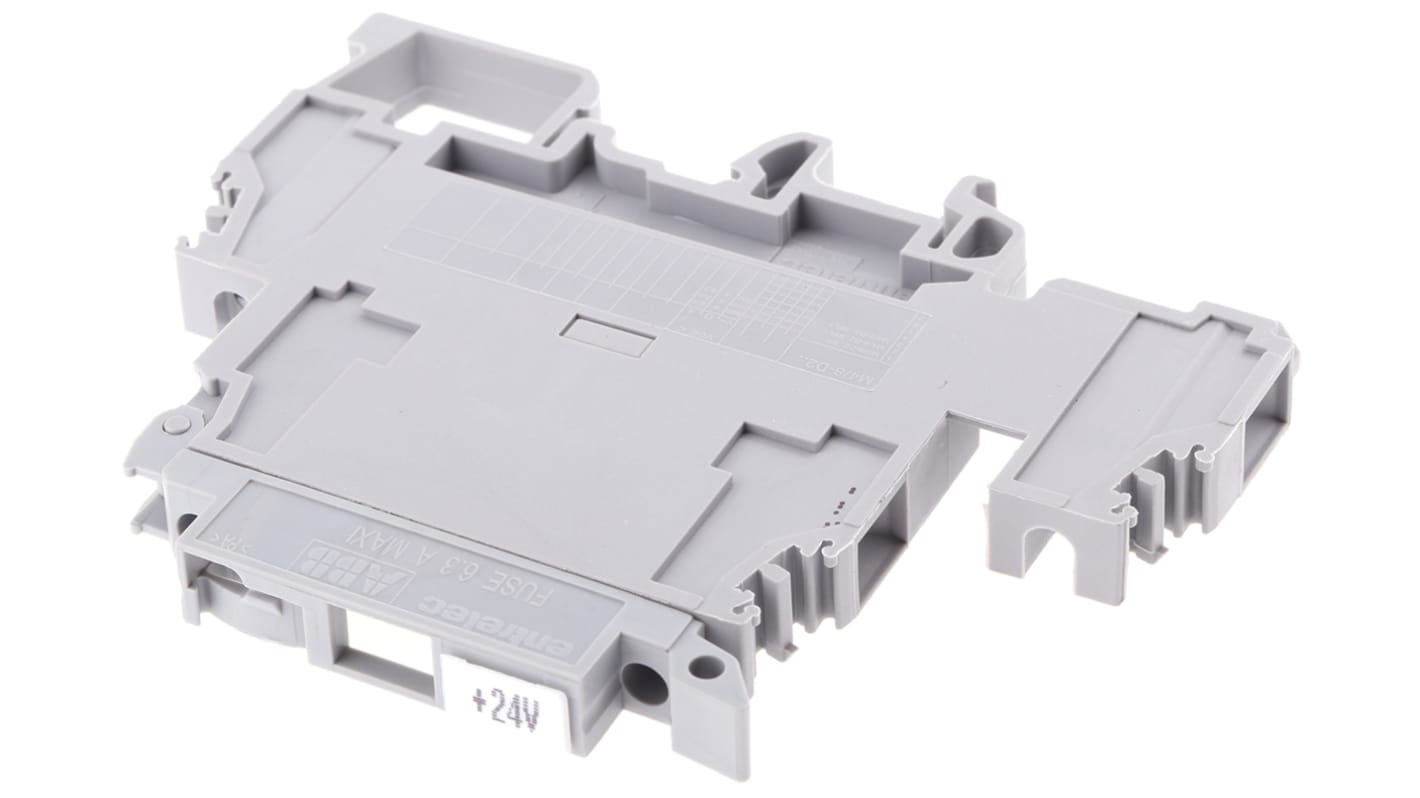 Entrelec M Series Grey Fused DIN Rail Terminal, 4mm², Double-Level, Screw Termination, Fused