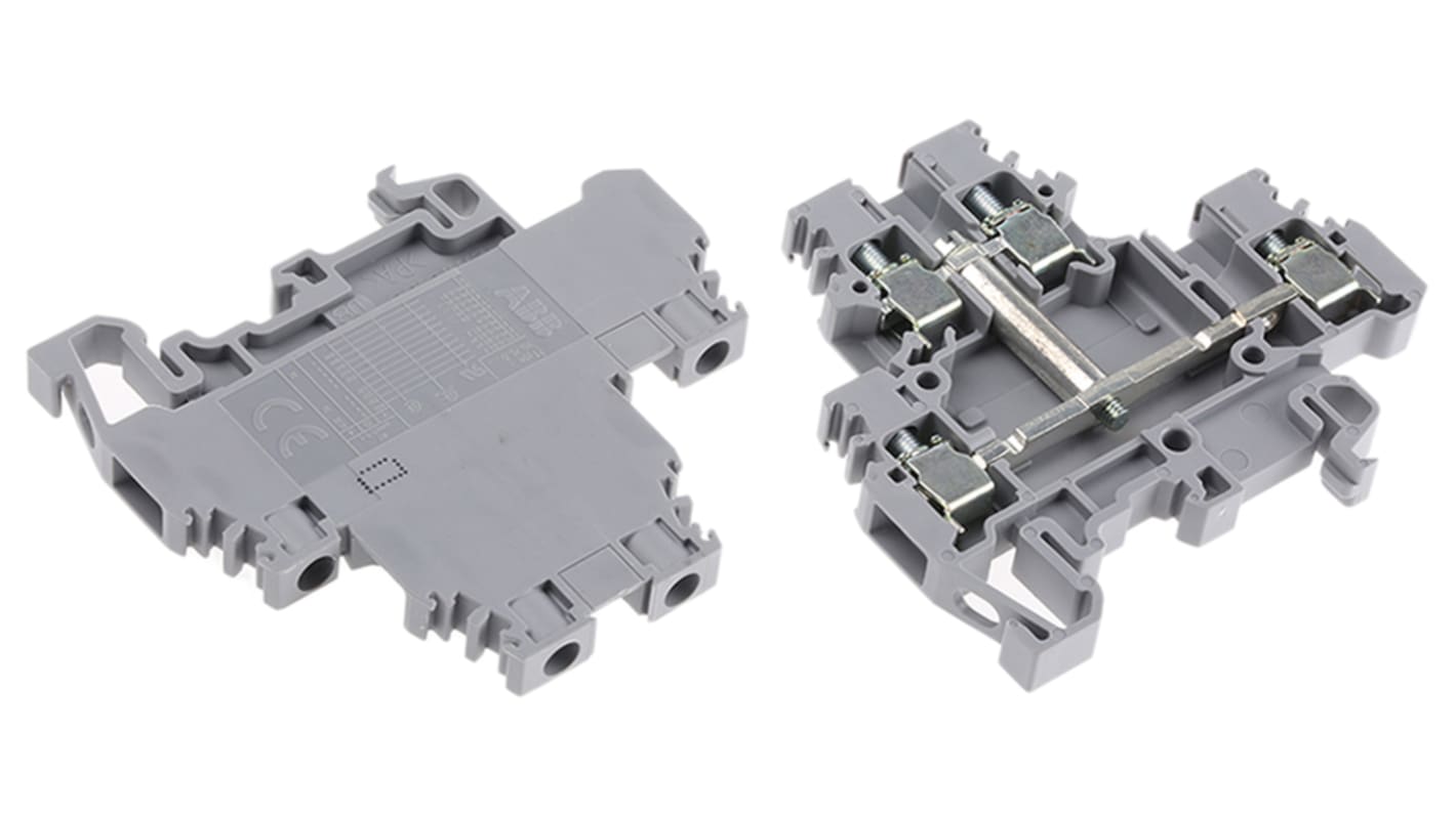 Morsettiera a due livelli Entrelec, Grigio, livello Doppio, 32A