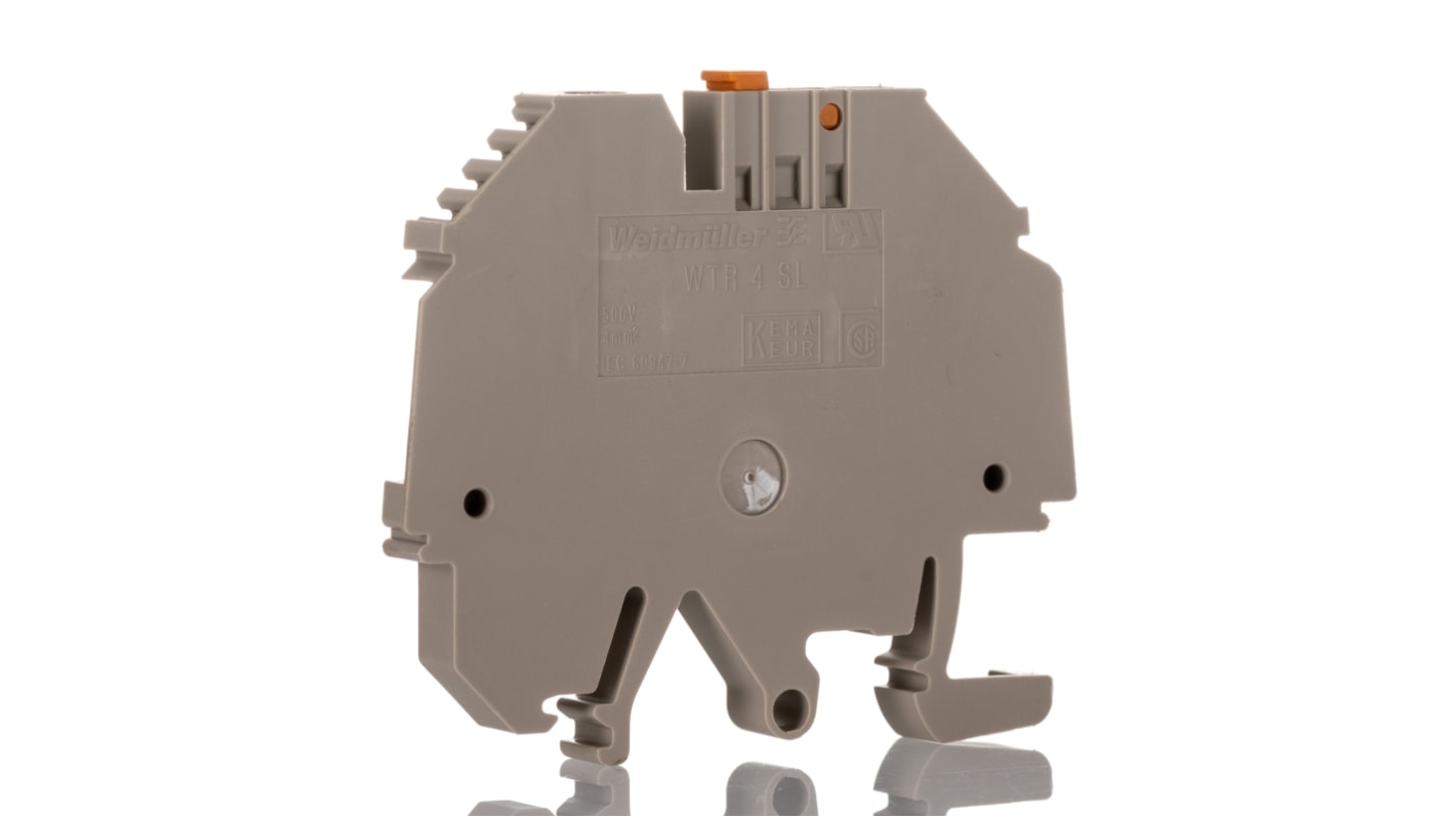 Weidmuller 7910360000 W Series Brown, 4mm², Single-Level, Screw Termination
