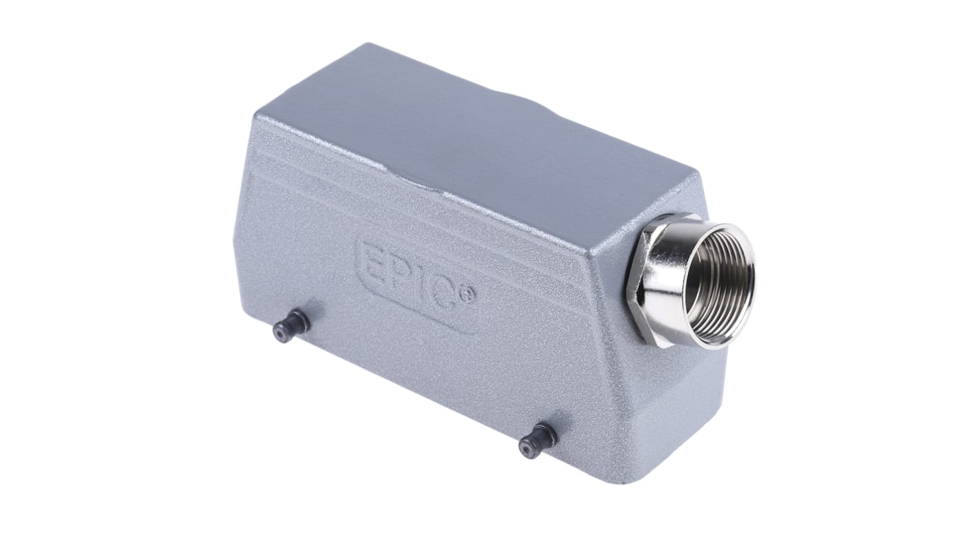 EPIC H-BE Heavy Duty Power Connector Hood, 24 Contacts, M25 Thread, Side Entry