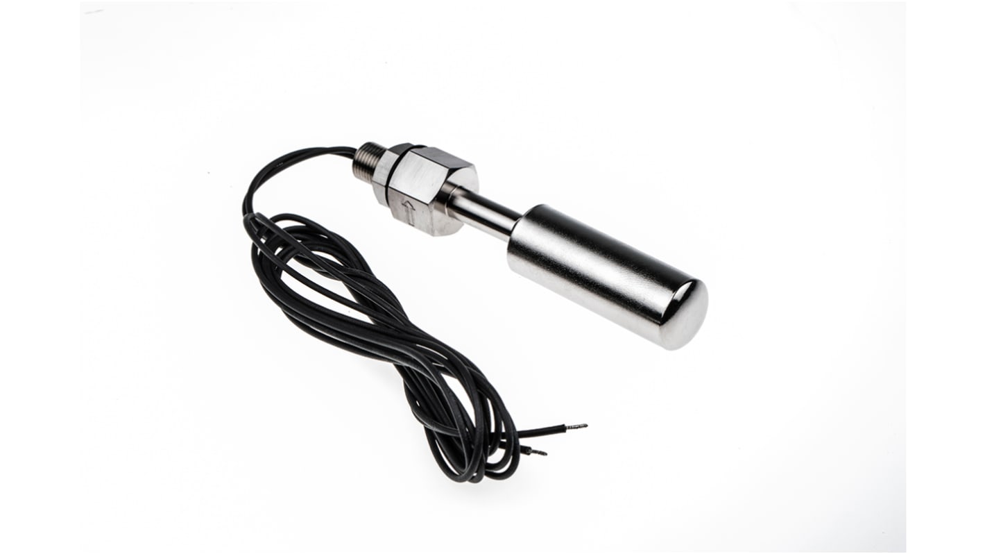 Sensata Cynergy3 不锈钢浮球开关, 水平安装, NO/NC, 最大直流300V, 最高+120°C, 线长1m, SSF211系列