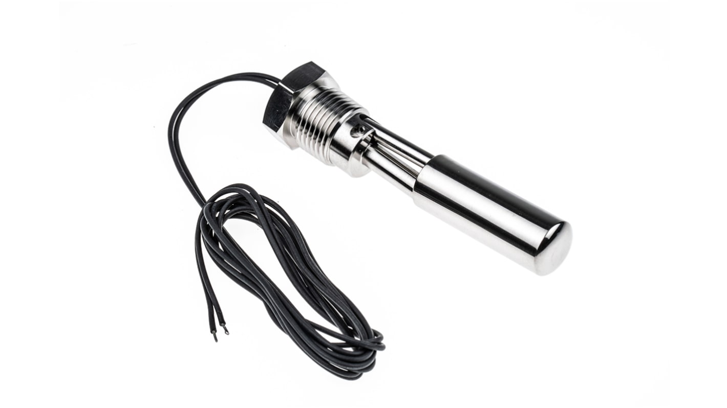 Sensata Cynergy3 SSF212 Series Horizontal Stainless Steel Float Switch, Float, 1m Cable, NO/NC, 300V ac Max, 350V dc Max