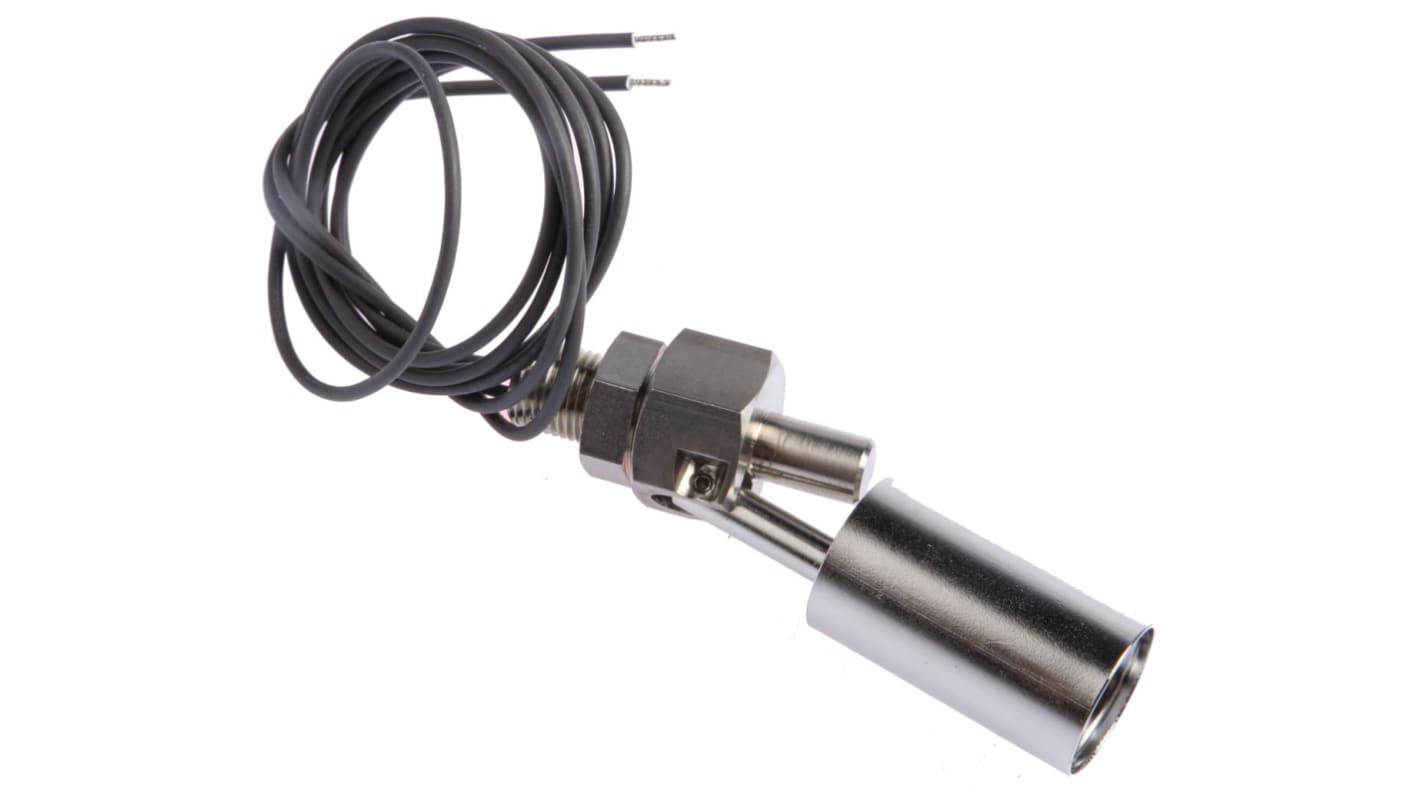 Sensata Cynergy3 不锈钢浮球开关, 水平安装, NO/NC, 最大直流24V, 最高+120°C, 线长500mm, SSF213系列