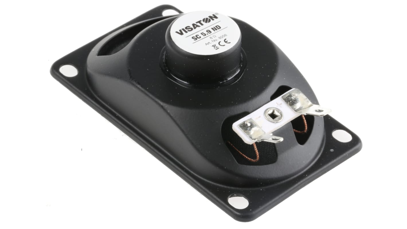Visaton 全频扬声器喇叭, 8Ω, 3W, Φ50mm, 13 cm (5 in) 和以下, 椭圆形, 150 Hz → 17 kHz