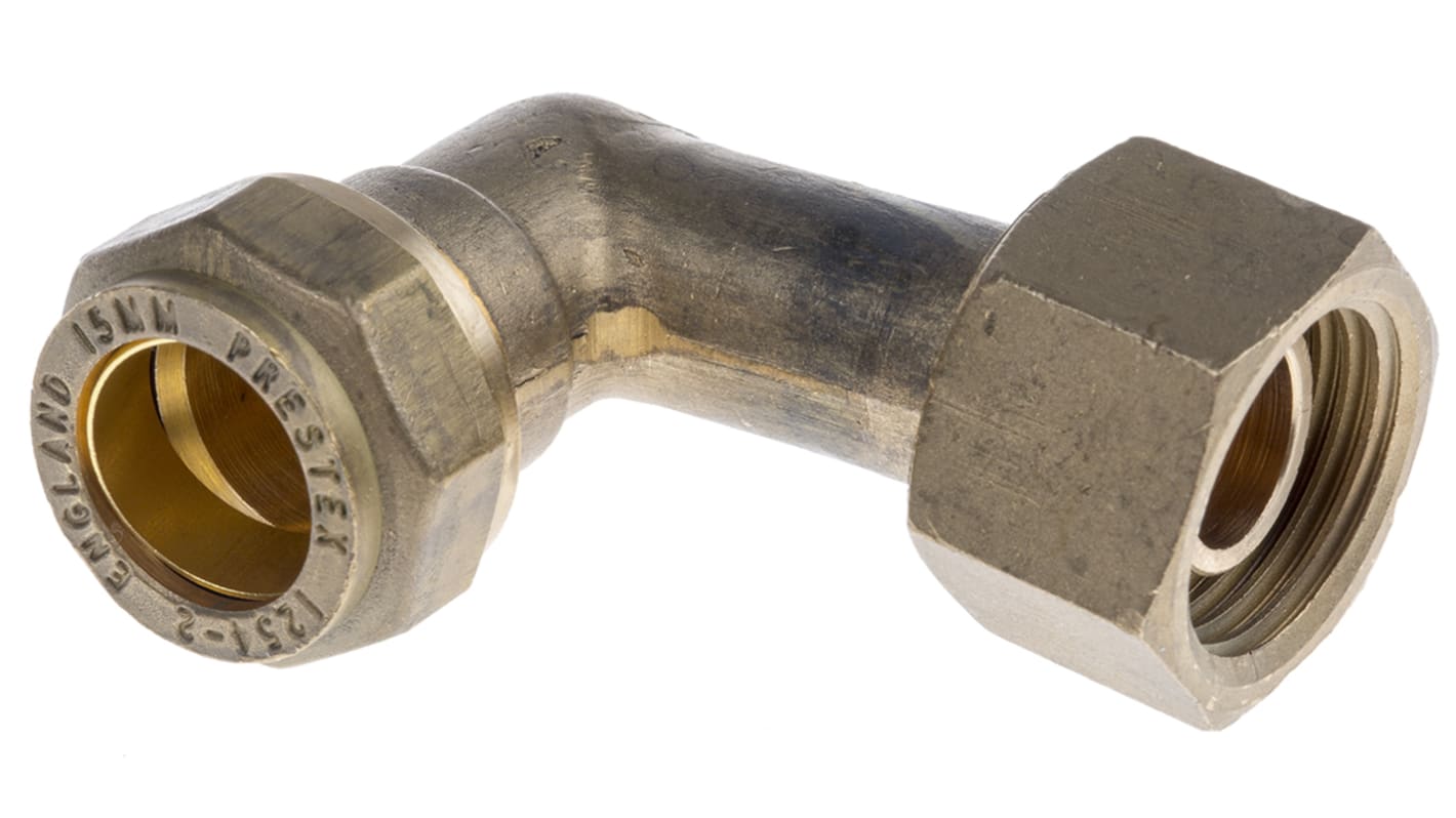 RS PRO Brass Compression Fitting, 90° Tap Adapter