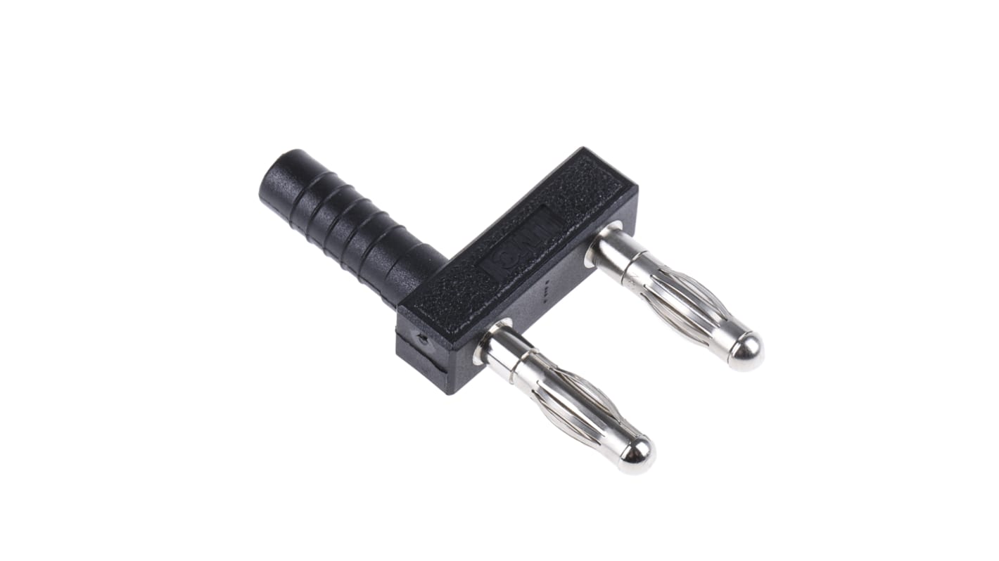 Staubli Black Male Banana Plug, 4 mm Connector, 32A, 30 V, 60V dc, Nickel Plating