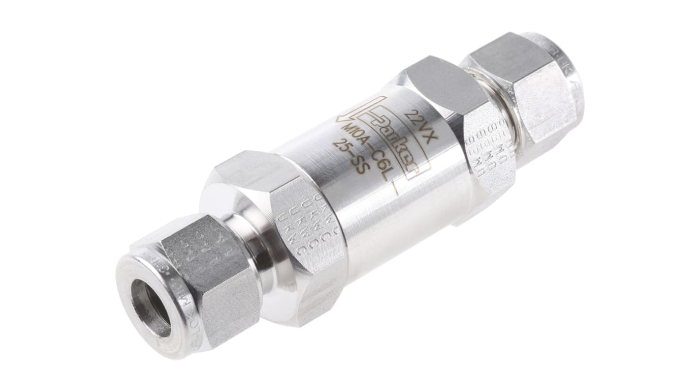 Parker Stainless Steel Single Check Valve 10mm, 414 bar