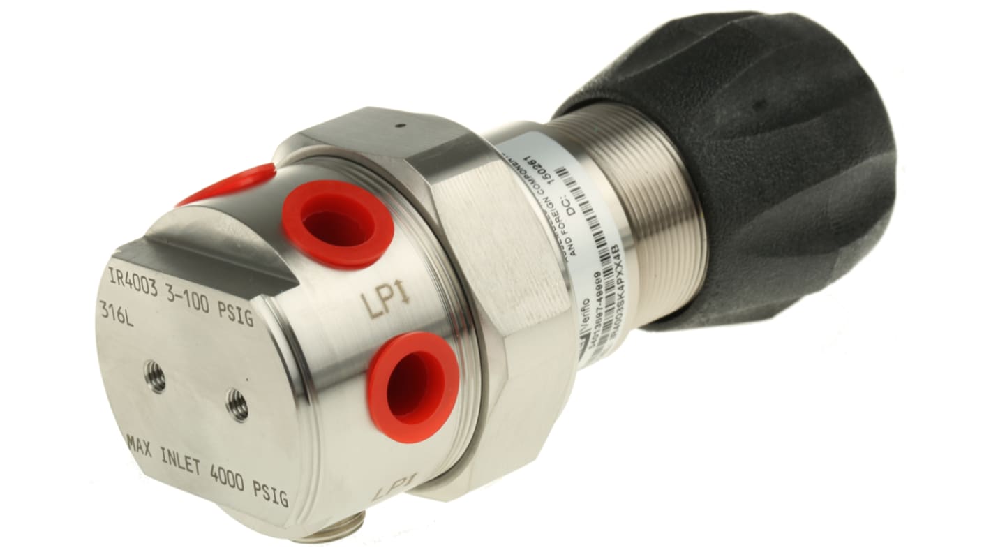 Parker 气动调压阀, 最大输入400psi, 出口压力2psi至100psi, NPT 1/4接口