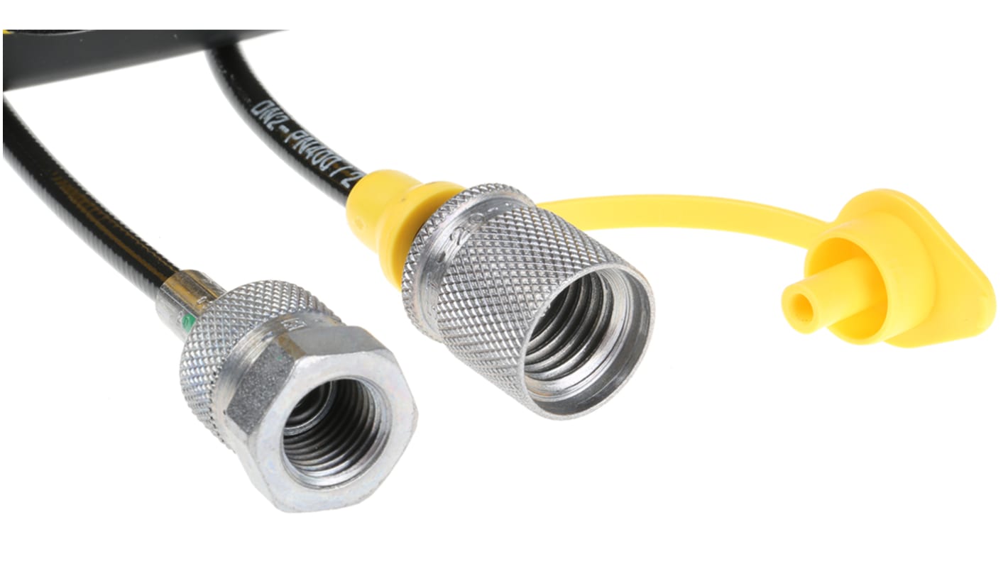 Tubo per test idraulico Stauff, connessione A: M16, B: G 1/4, lungo 1m, Ø est 5mm, 400bar max, raggio curvatura 20mm min