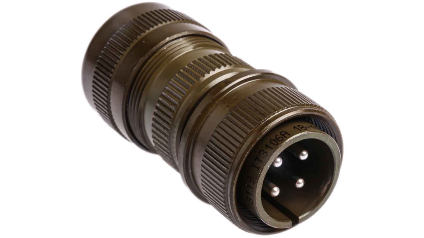 Connettore circolare MIL Maschio Glenair, Ad angolo diritto, 4 poli, Maschio, Montaggio su cavo