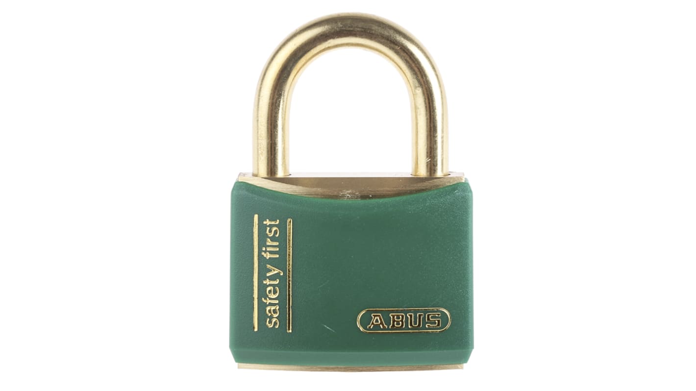 ABUS 安全用南京錠 シャックル径:6mm 真鍮 緑 XR0084T40KA3 | RS