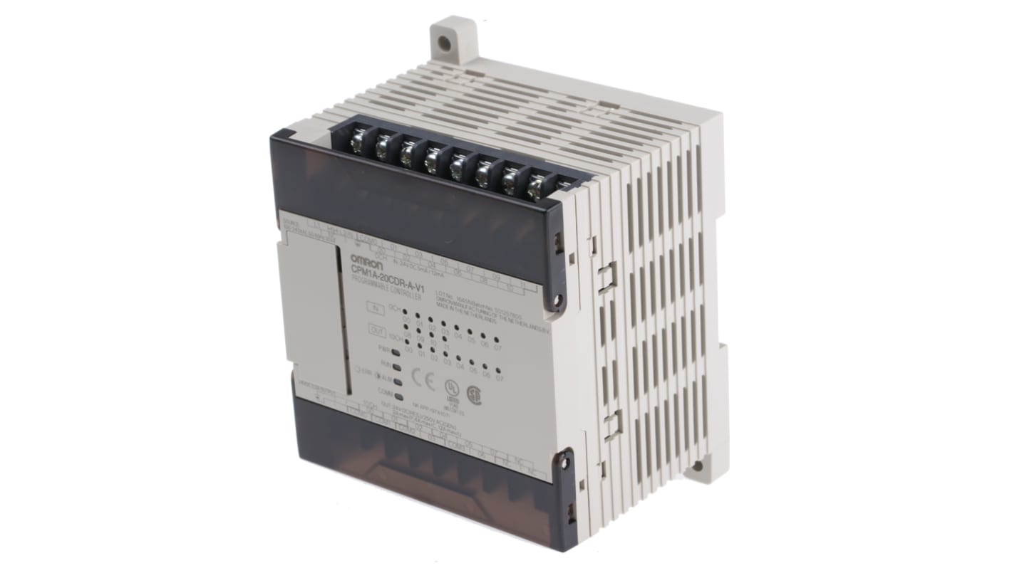 Omron CPM1A Series PLC CPU for Use with CPM1A Series, Relay Output, 12 (DC)-Input, DC Input