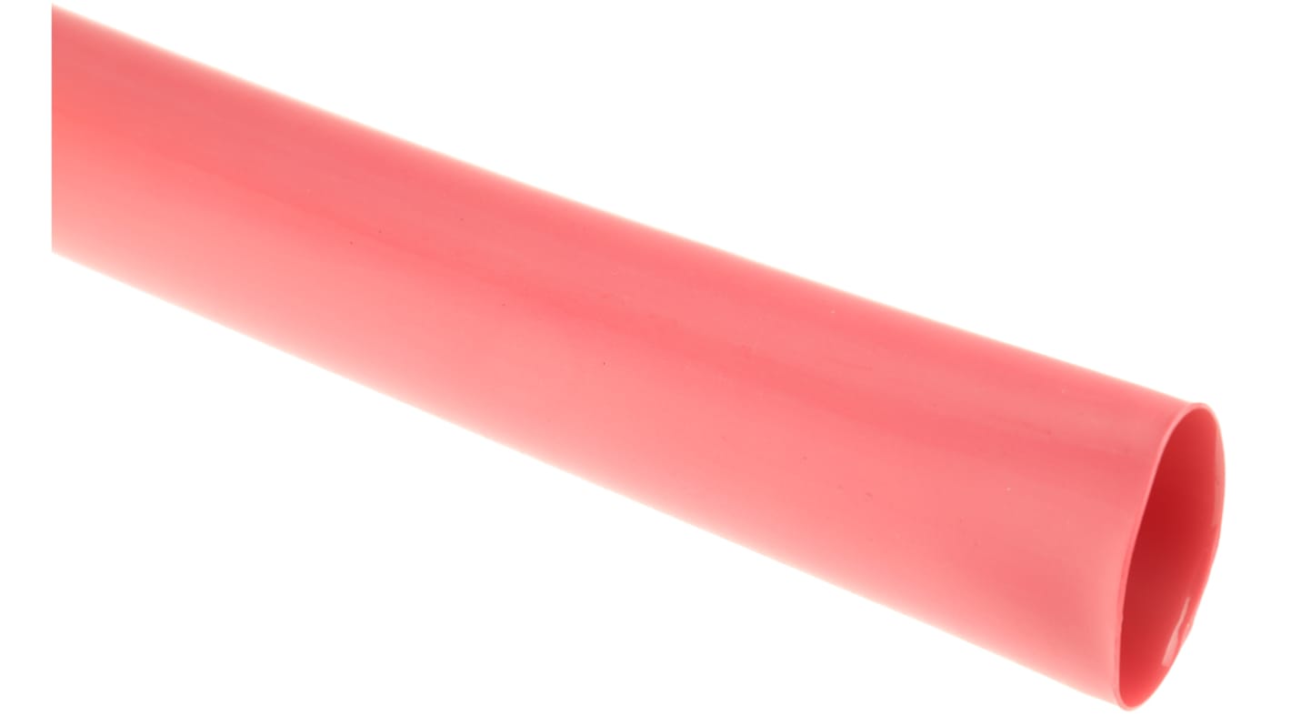 TE Connectivity Adhesive Lined Heat Shrink Tubing, Red 24mm Sleeve Dia. x 1.2m Length 4:1 Ratio, ATUM Series