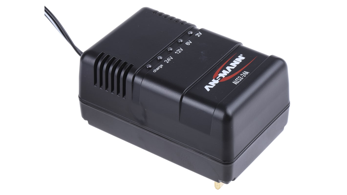 Ansmann ALCS 2-24A Battery Charger For Lead Acid 2V 900mA with UK plug