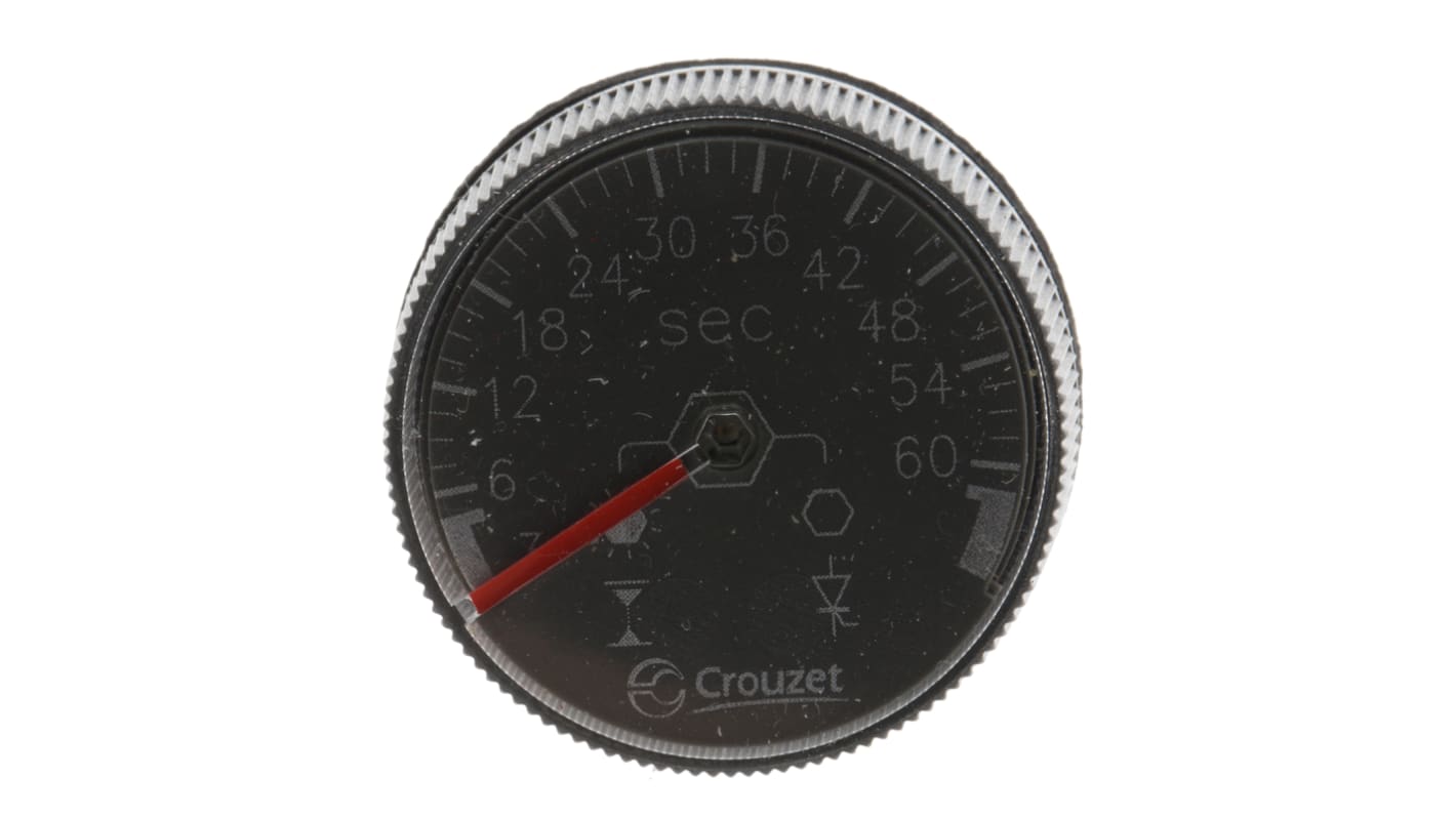 Crouzet Panel Mount Timer Relay, 100 → 240V ac/dc, 3 → 60s, 1-Function