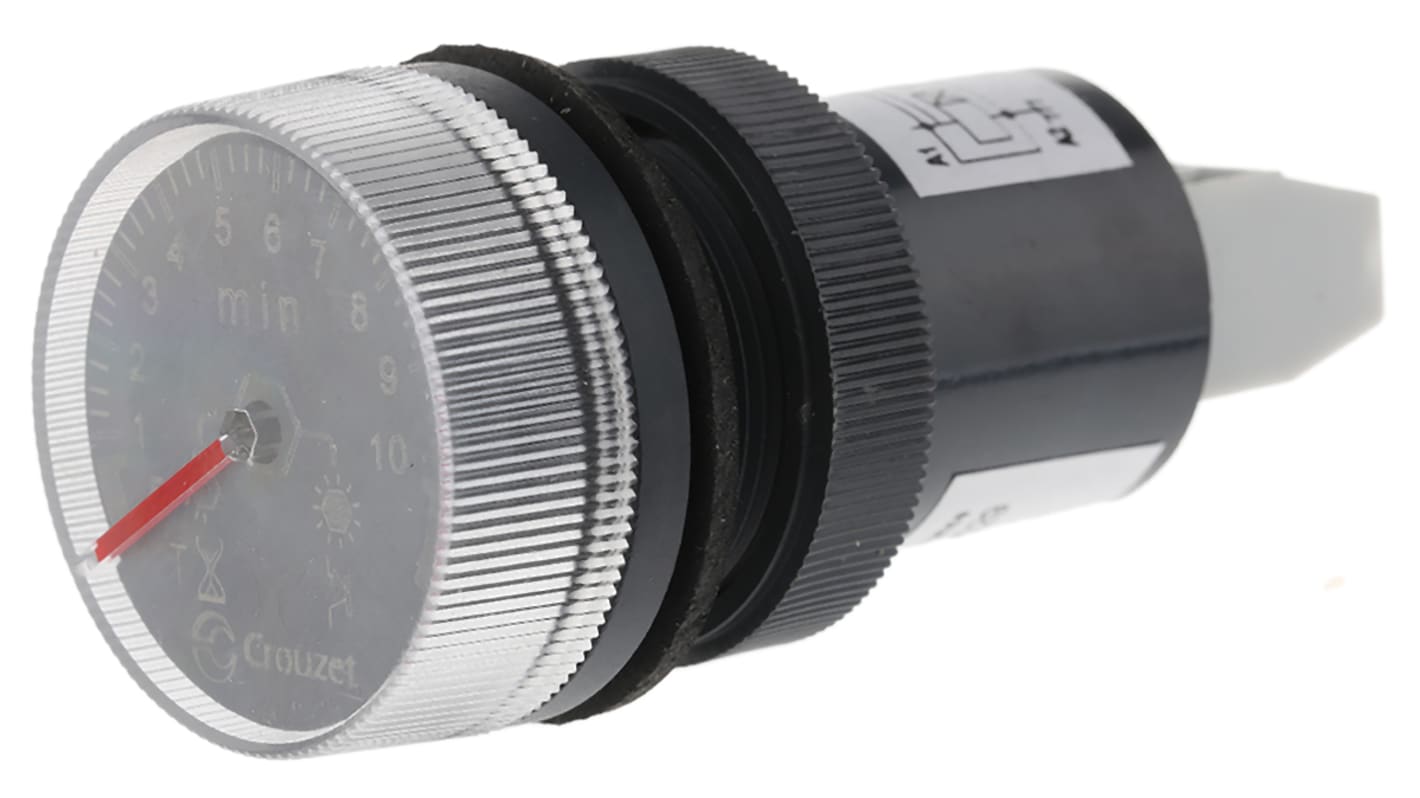 Crouzet Panel Mount Timer Relay, 24V dc, 0.5 → 10min, 1-Function