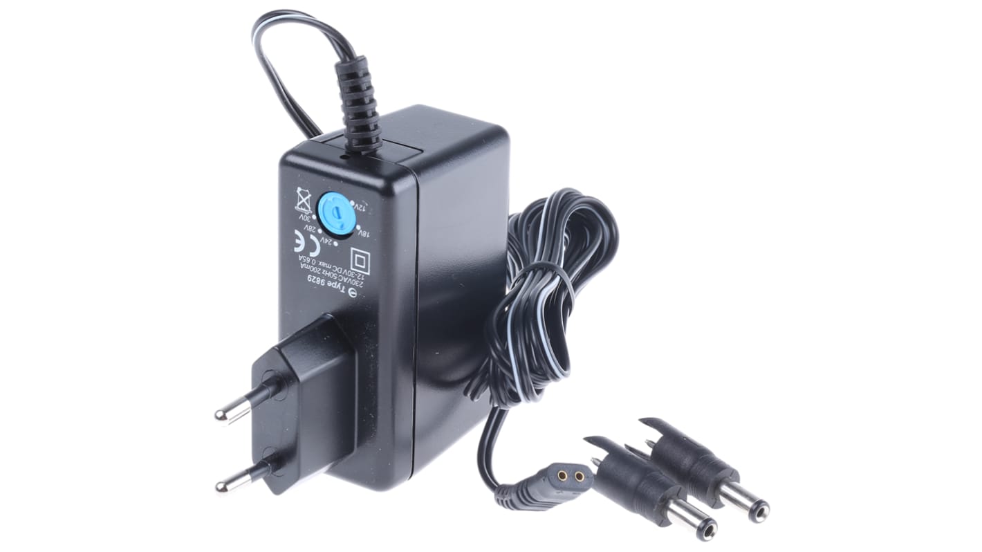 Mascot 19.5W Plug-In AC/DC Adapter 30V dc Output, 650mA Output