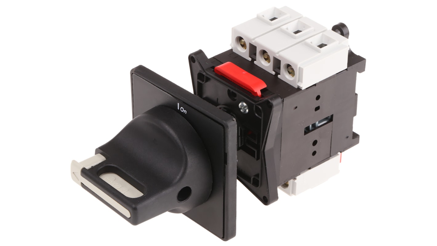 Schneider Electric 20A三相隔离开关, 3P极, 690V 交流, 面板安装, 可挂锁, 黑色把手