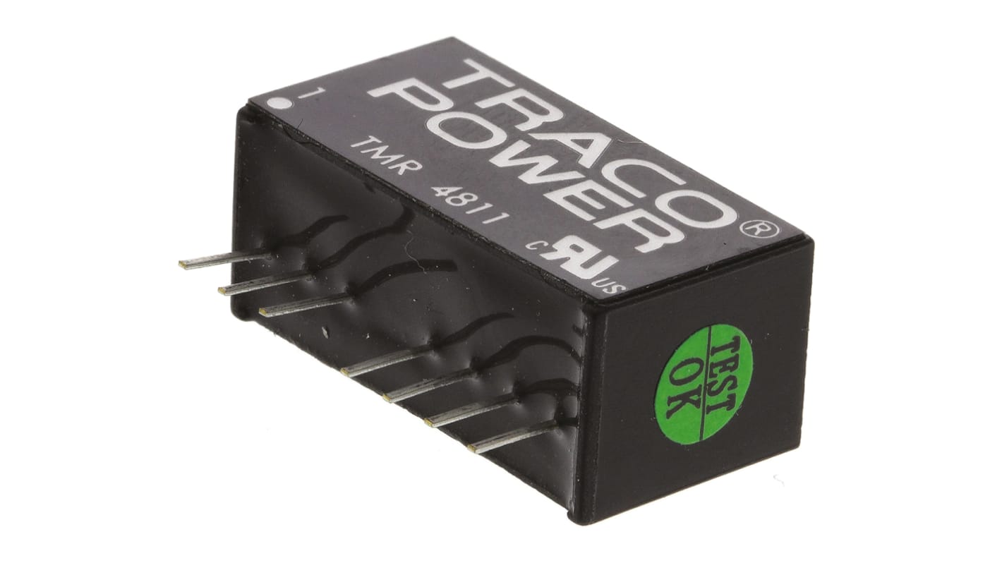 TRACOPOWER TMR 2 DC-DC Converter, 5V dc/ 400mA Output, 36 → 75 V dc Input, 2W, Through Hole, +85°C Max Temp