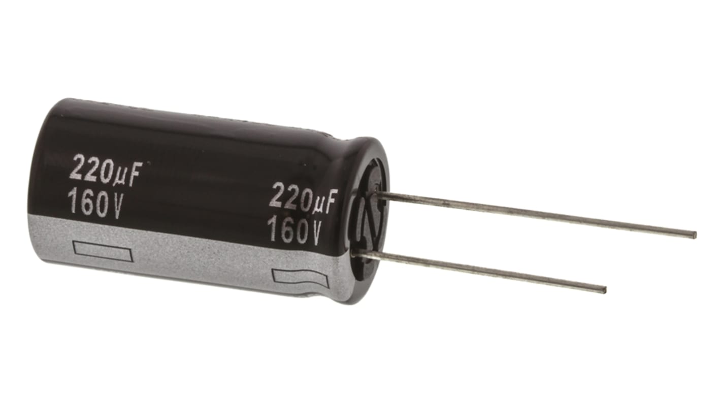Panasonic 220μF Electrolytic Capacitor 160V dc, Through Hole - EEUED2C221
