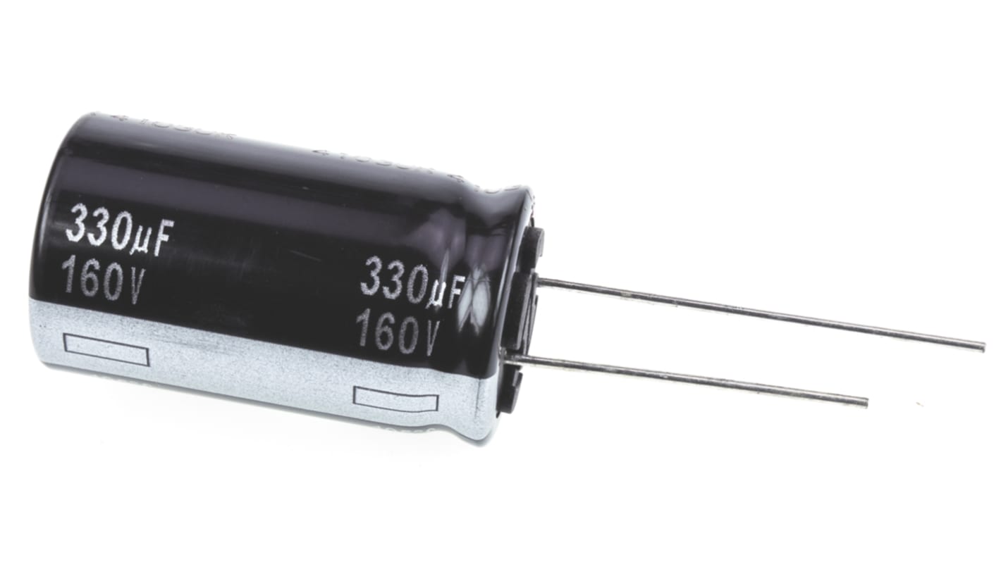 Panasonic ED - A, THT Aluminium-Elektrolyt Kondensator 330μF ±20% / 160V dc, Ø 18mm x 31.5mm, bis 105°C