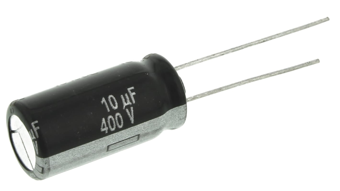 Panasonic ED - A, THT Aluminium-Elektrolyt Kondensator 10μF ±20% / 400V dc, Ø 10mm x 20mm, bis 105°C