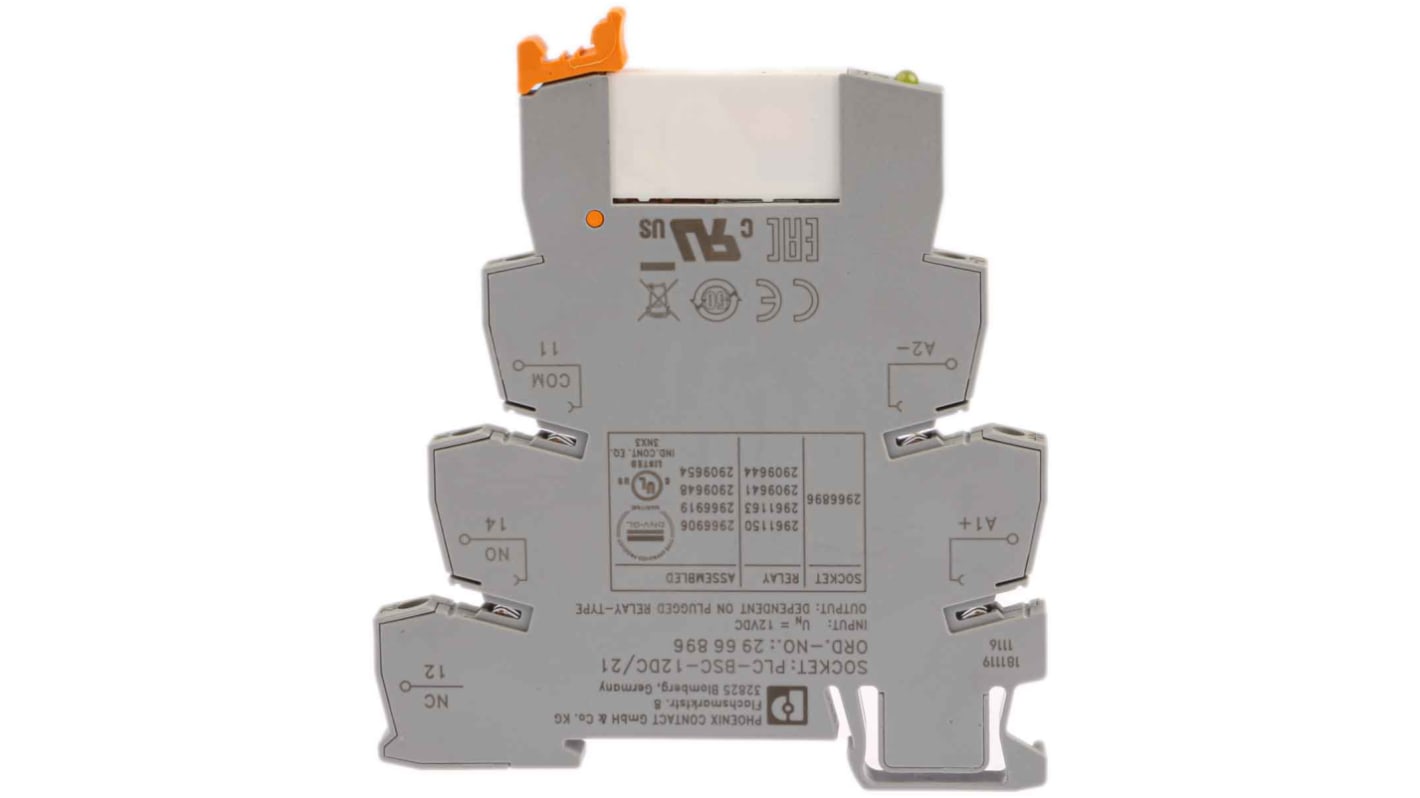 Phoenix Contact PLC-RSC- 12DC/21 Interface Relais / 12V dc 12V dc, 1-poliger Wechsler DIN-Schienen 250V ac/dc