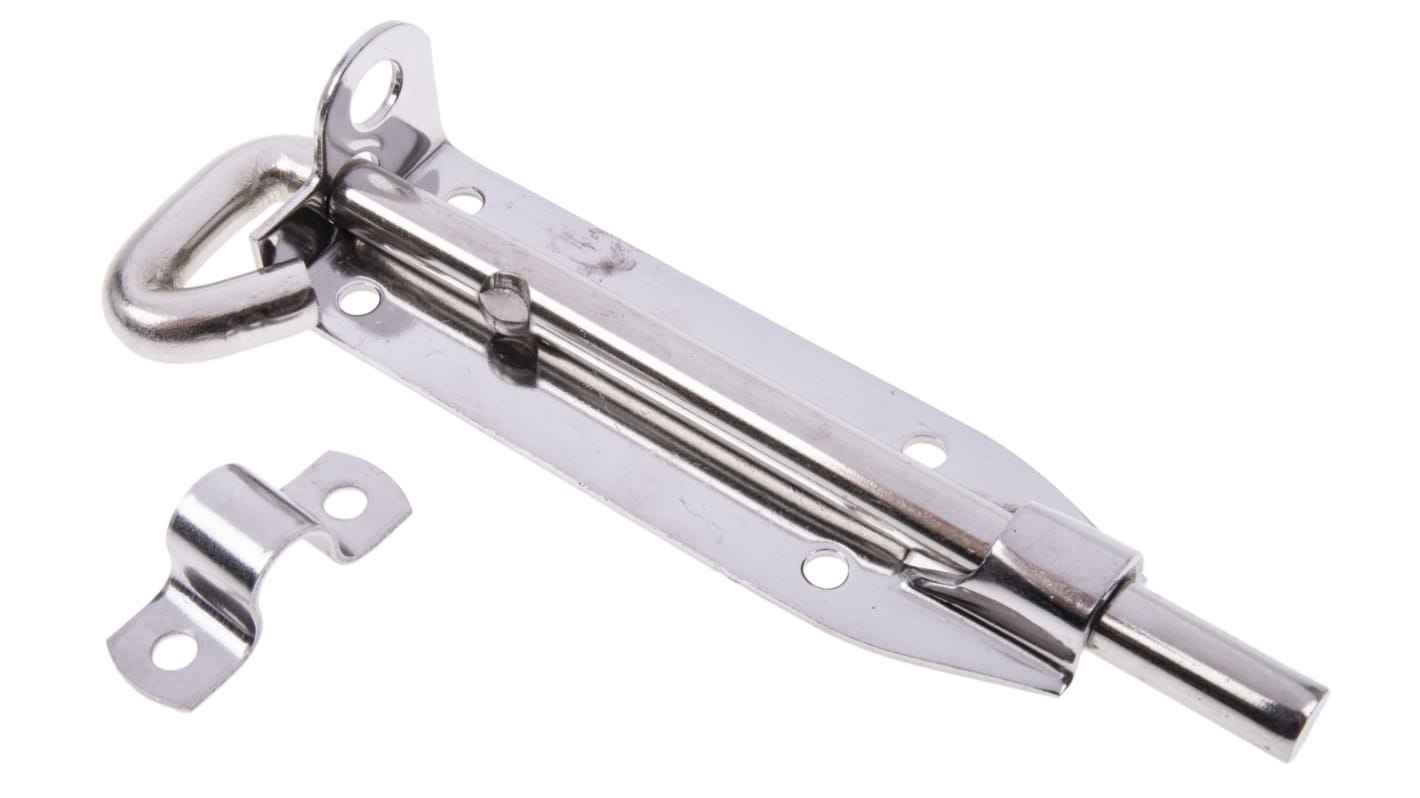 RS PRO Stainless Steel Padlockable Door Bolt, 152mm