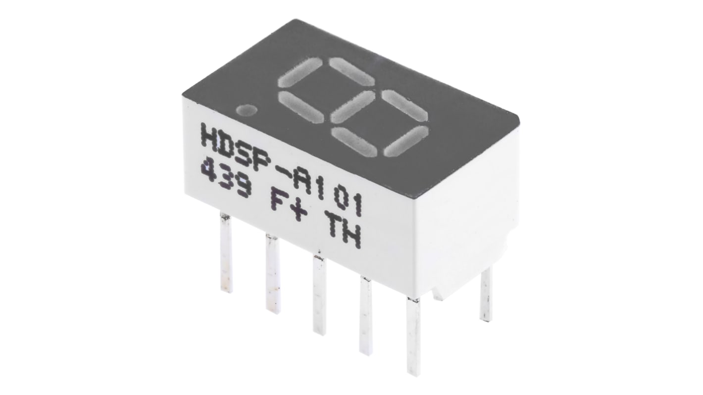 Broadcom LED-Anzeige 7-Segment, Rot 637 nm Zeichenbreite 4.2mm Zeichenhöhe 7.6mm Durchsteckmontage