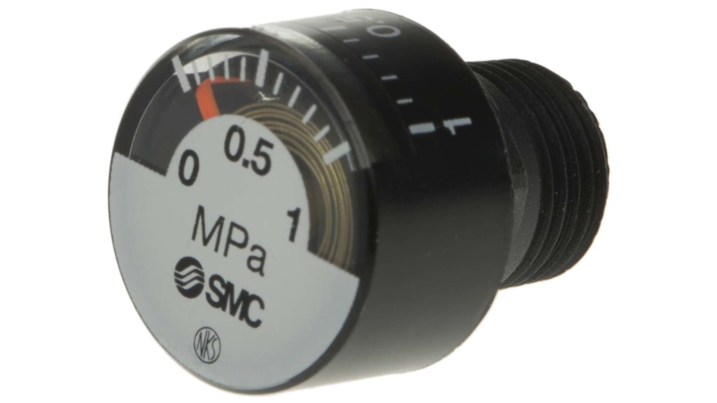 Manometro SMC, 0MPa → 1MPa max, Ø est. 15mm