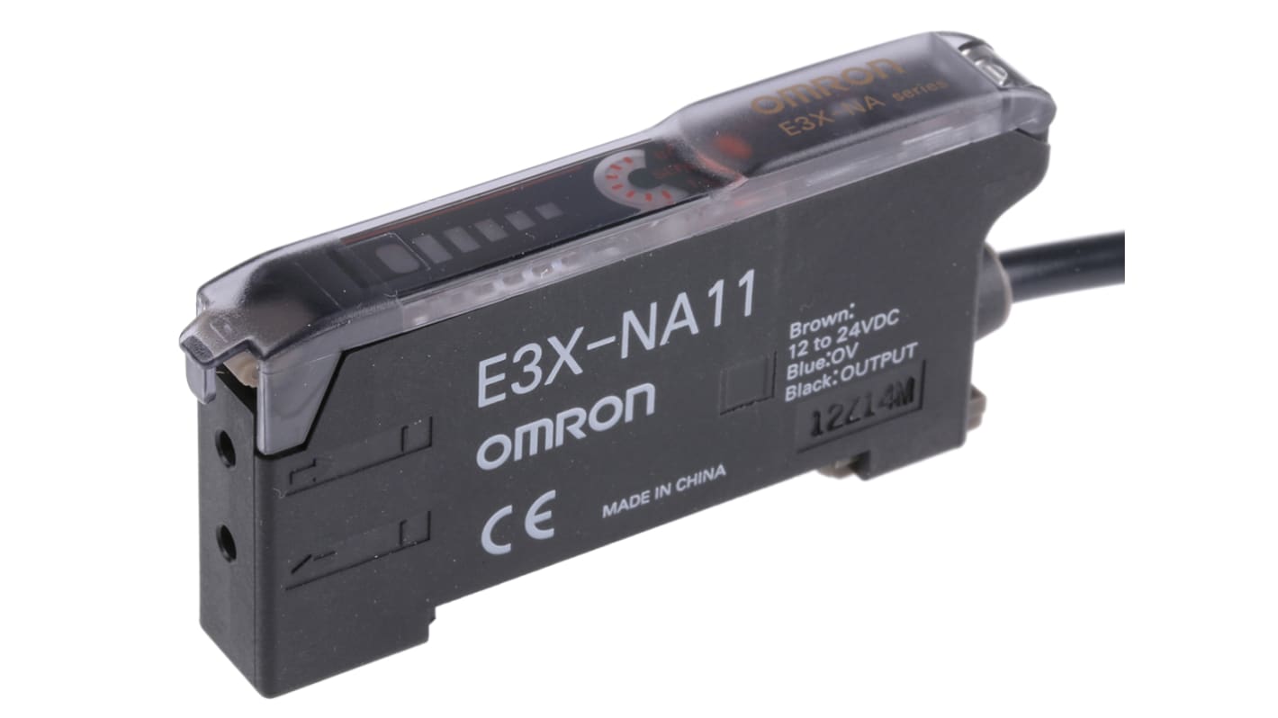 オムロン 光ファイバセンサ E3X-NA11 2M, IP50, 12 → 24 V dc