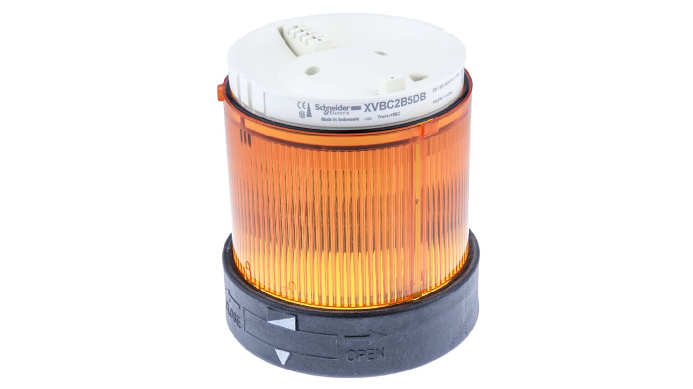 Schneider Electric Harmony XVB Series Amber Steady Effect Beacon Unit, 24 V ac/dc, LED Bulb, AC, DC, IP65