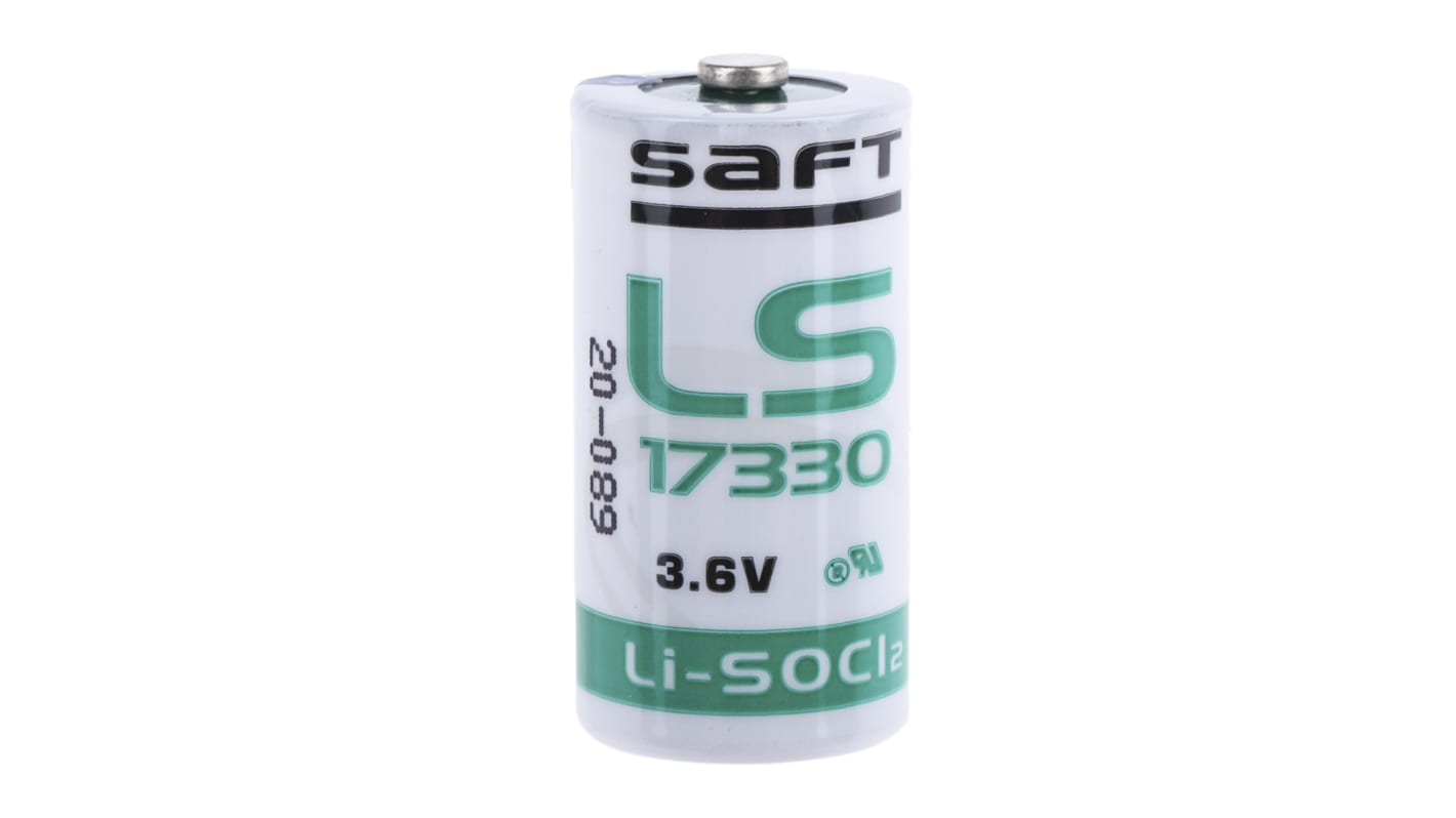 Saft Lithium Thionyl Chloride 3.6V, 2/3 A Battery