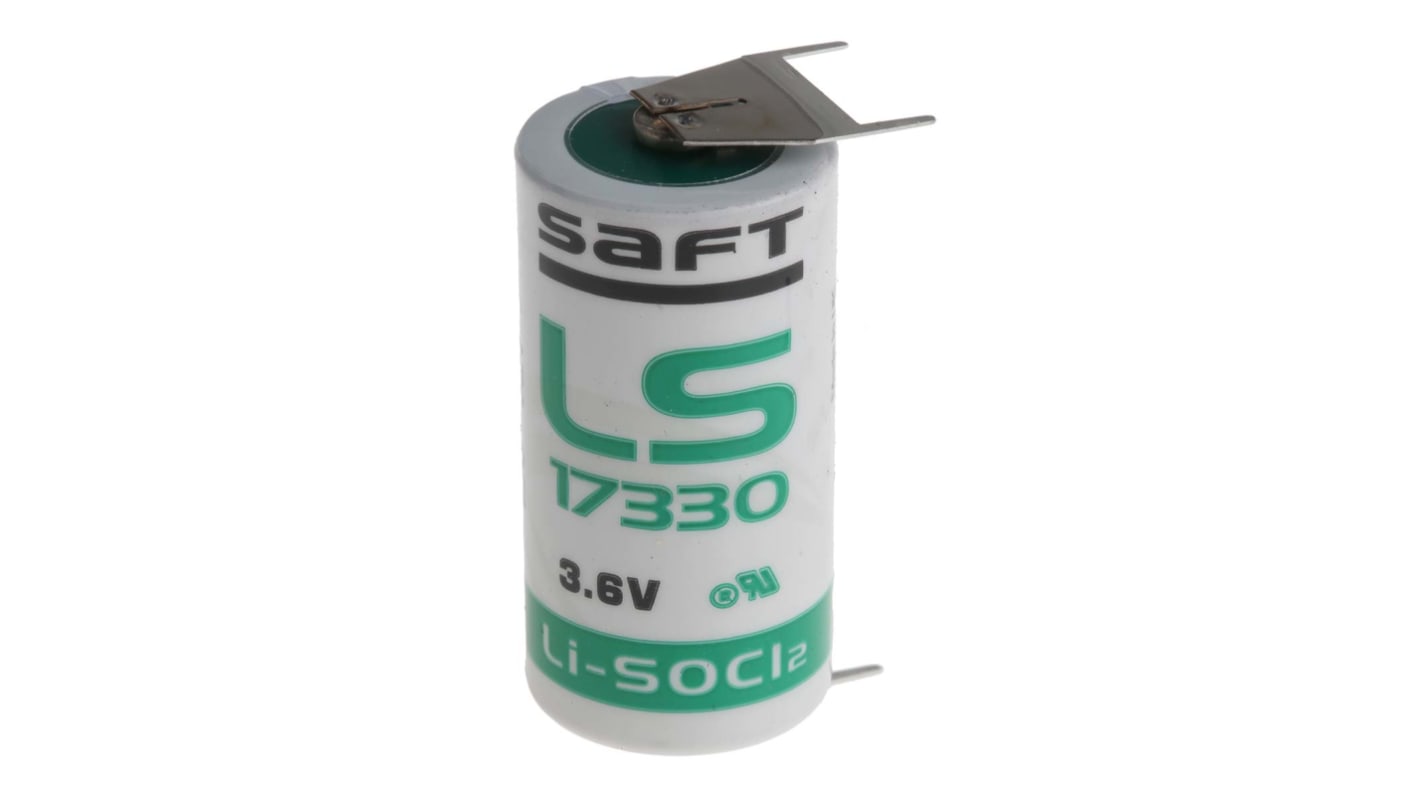 Saft Lithium Thionyl Chloride 3.6V, 2/3 A 2/3 A Battery