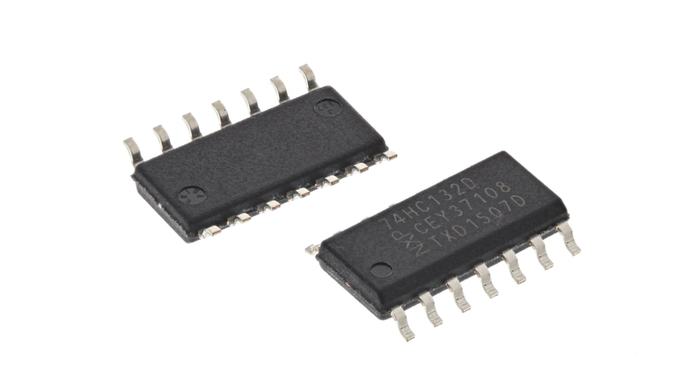 Nexperia 74HC132D,652, Quad 2-Input NANDSchmitt Trigger Logic Gate, 14-Pin SOIC