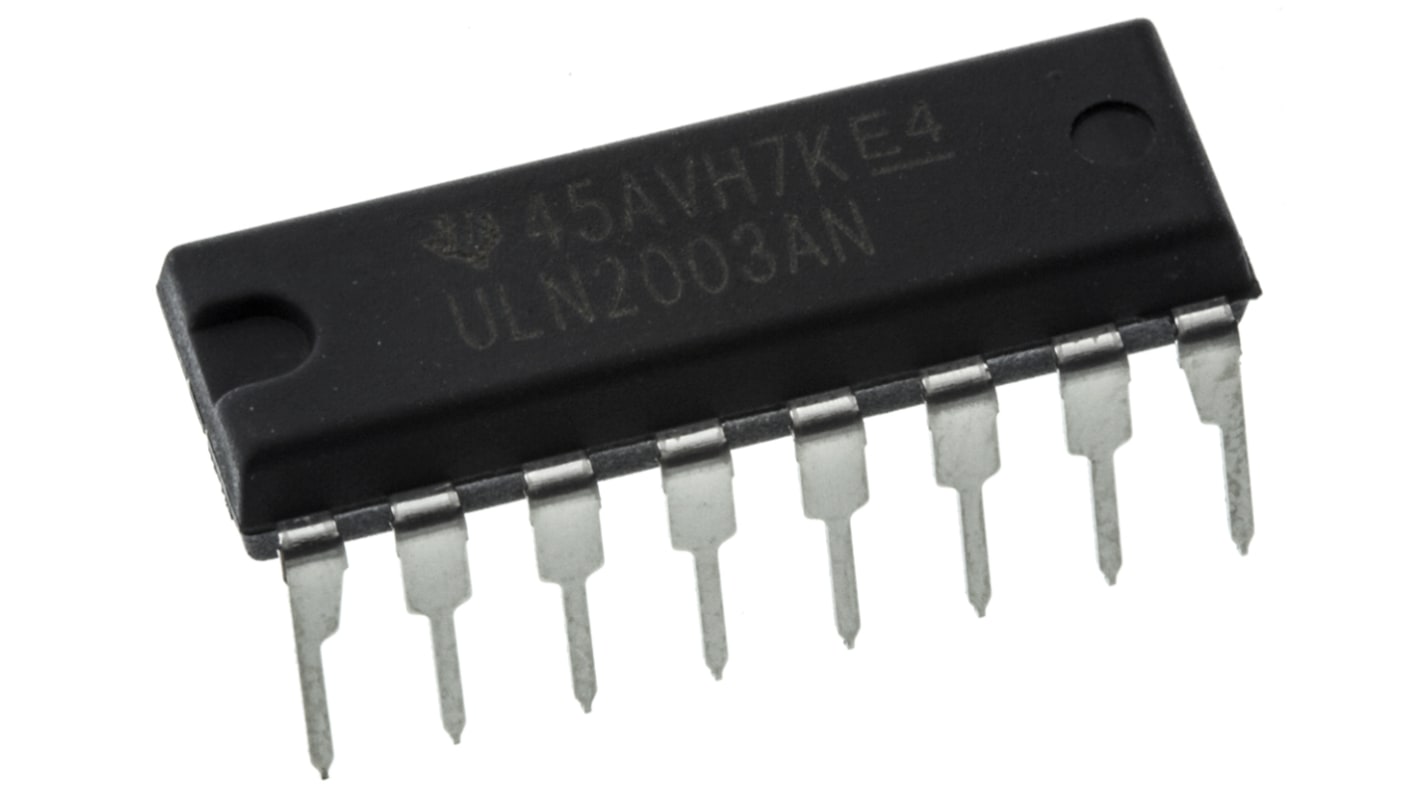 Texas Instruments ULN2003AN, 7-element NPN Darlington Transistor, 500 mA 50 V, 16-Pin PDIP