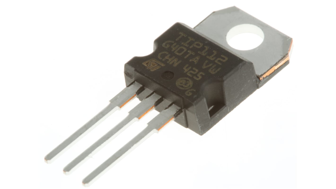 Transistor Darlington NPN STMicroelectronics, TO-220, 3 Pin, 2 A, 100 V, , Montaggio su foro