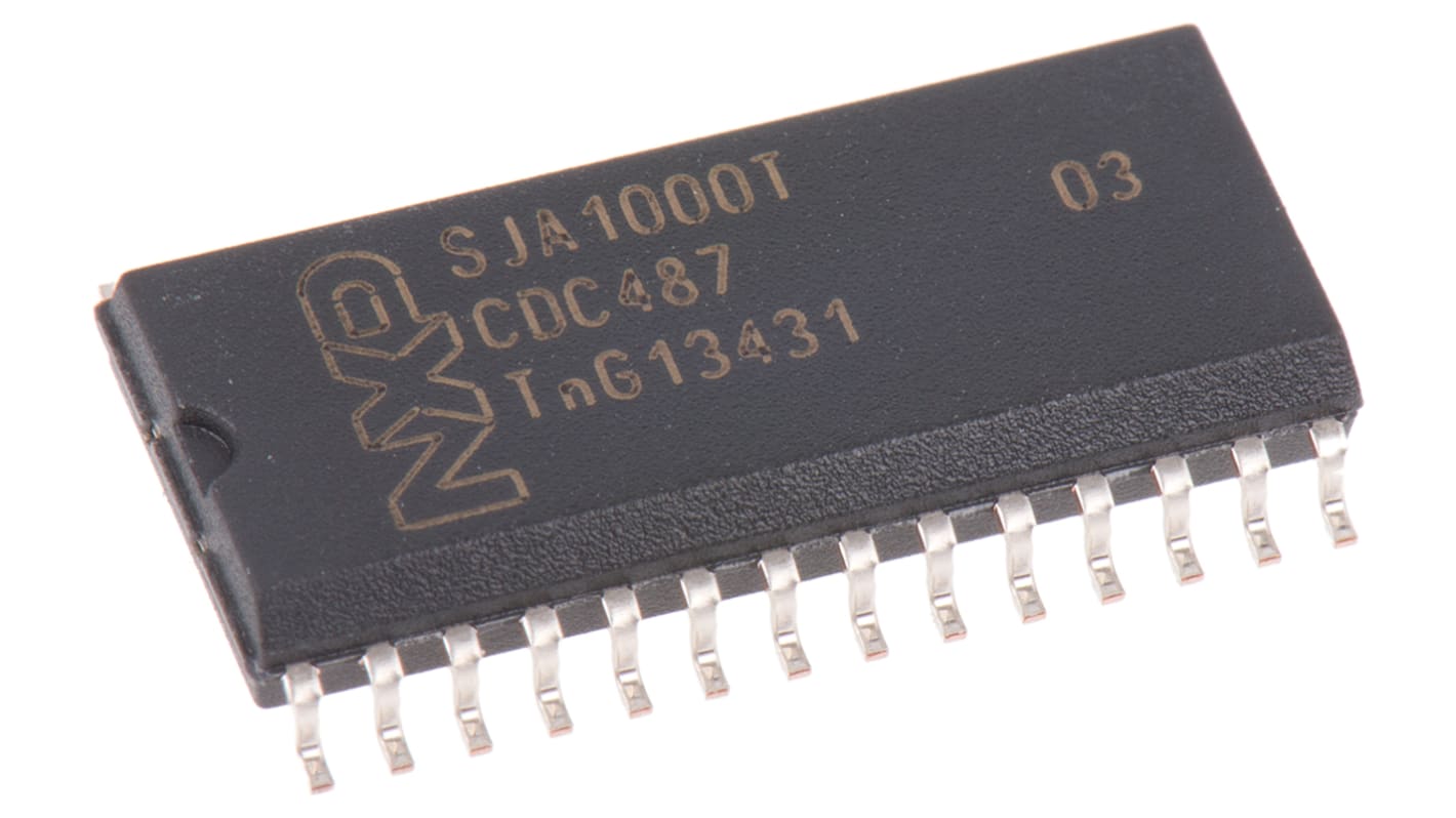 NXP SJA1000T/N1,112, CAN Controller 1Mbps CAN 2.0B, 28-Pin NXP SJA1000T/N1,112, CAN Controller 1Mbps CAN 2.0B, 28-Pin