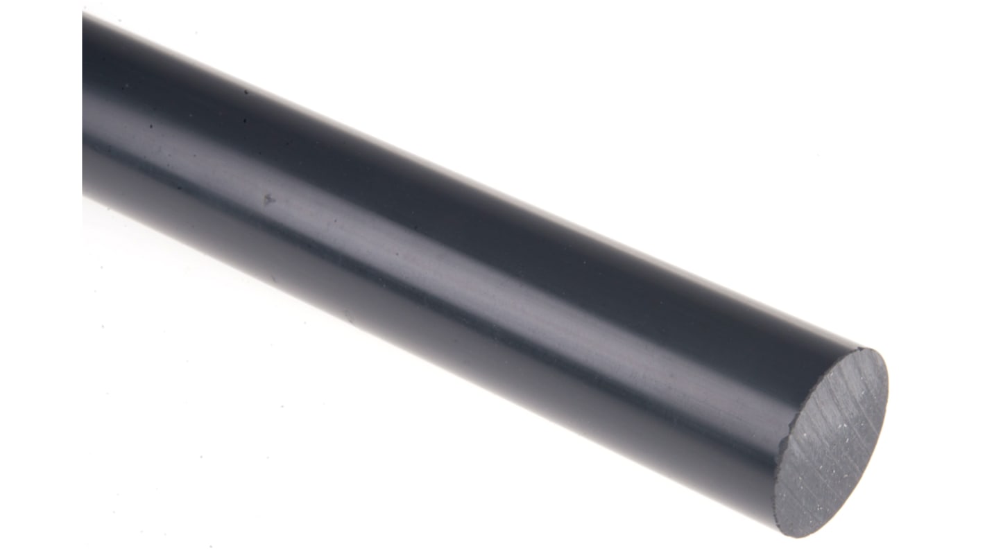 Varilla de PVC, Gris, 1m x 30mm