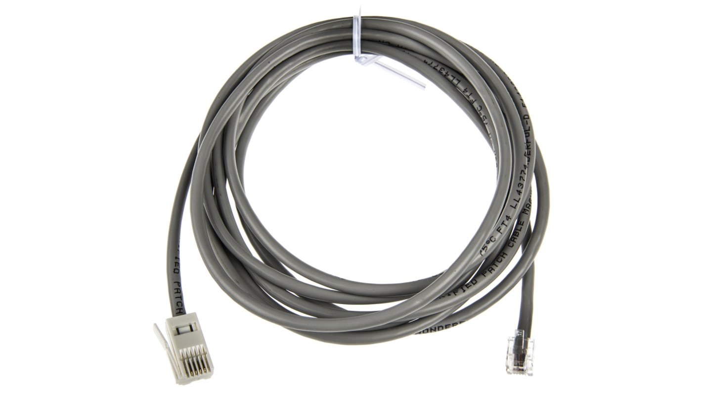 Rallonge téléphonique RS PRO, Paire torsadée non-blindé (UTP) Gris
