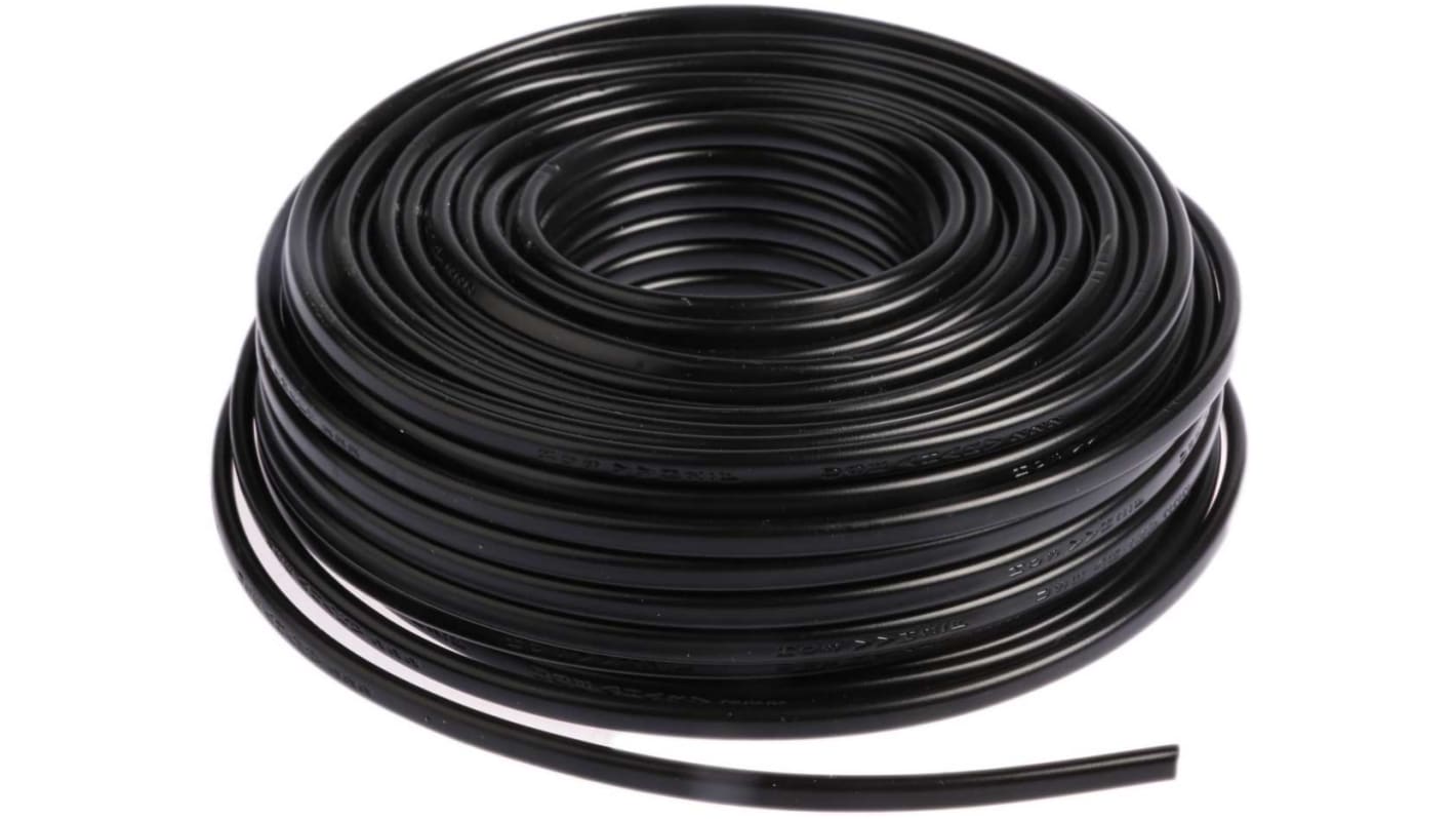 Nexans Netzkabel, 2-adrig Typ 2182Y Schwarz x 0,75 mm 6 A, 25m, 300 V, PVC