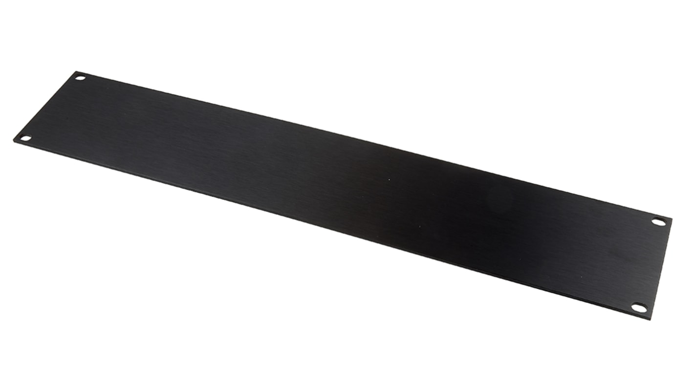 RS PRO 2U前面板 机架面板, 尺寸482.6 x 88.1mm, 水平节距21HP, 铝制, 黑色